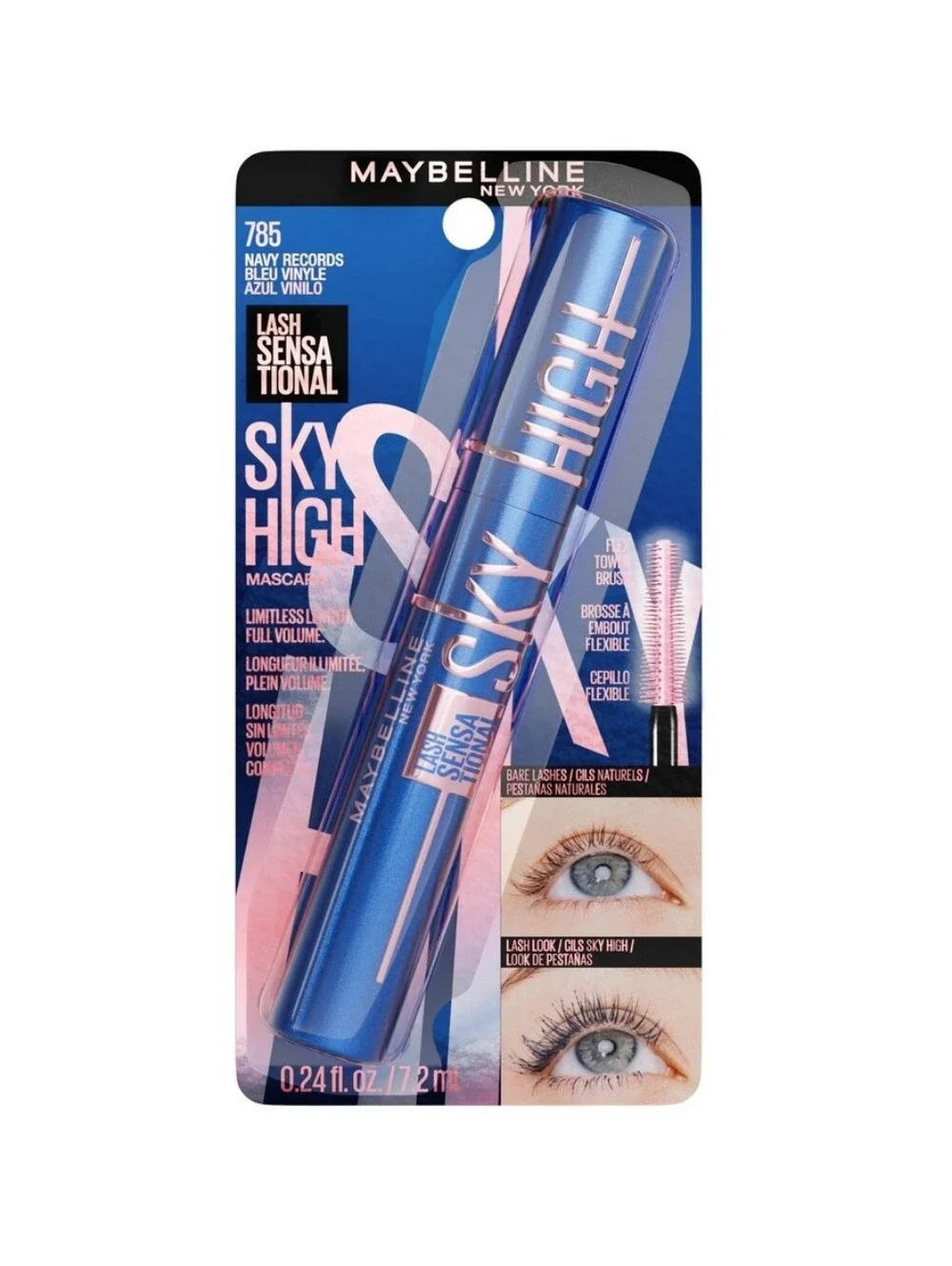 🐢2/$15 Maybelline Lash Sensational Sky High Mascara Navy Records